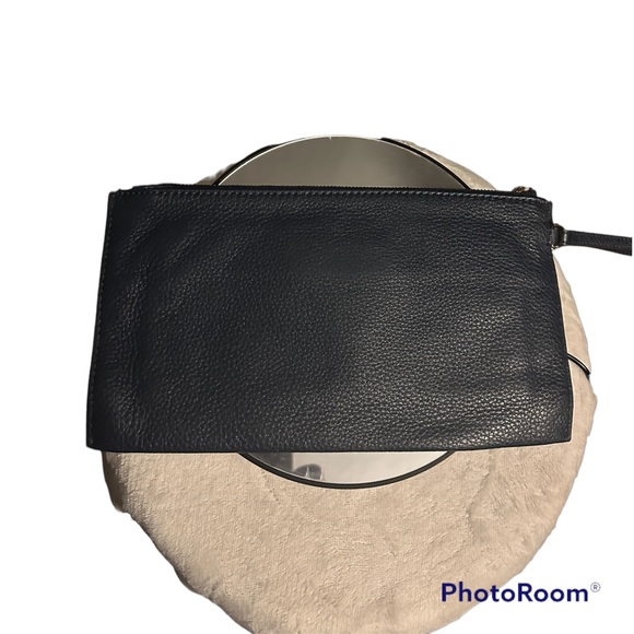 Michael Kors Fulton Zip Clutch Wristlet Navy